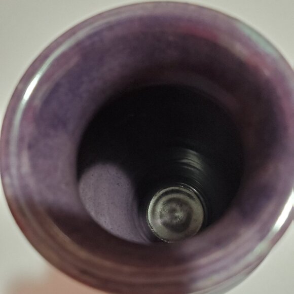 Purple and Yellow Pottery Vase signed St. Myers 2006 - Picture 8 of 11